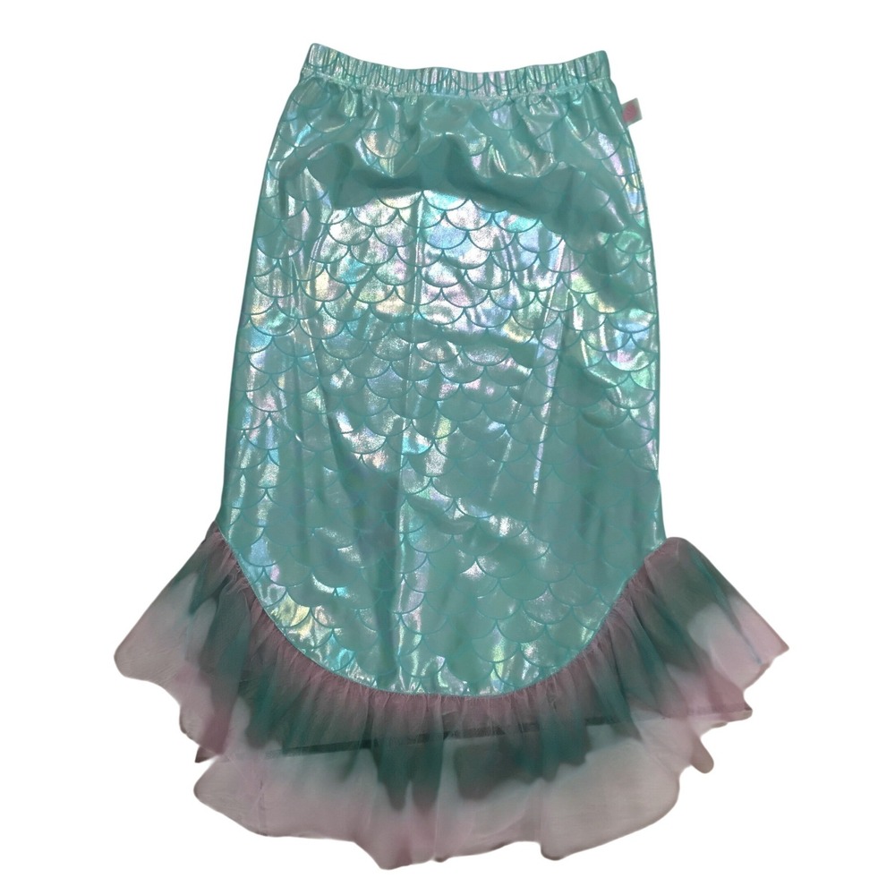 Disney Little Mermaid Colleen Atwood Teal Iridescent Scale Skirt Costume Girls 8